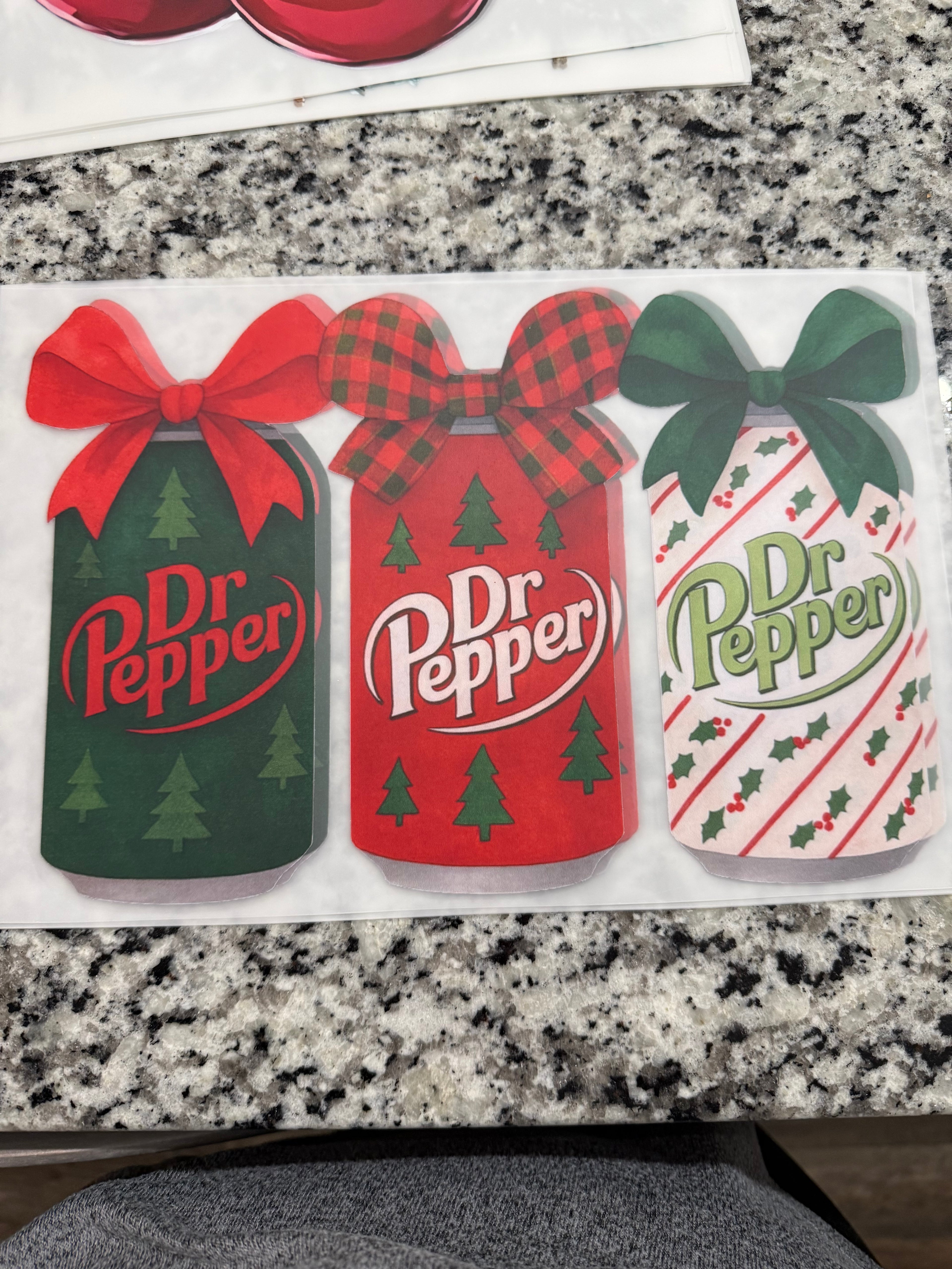 Dr Pepper Christmas DTF print